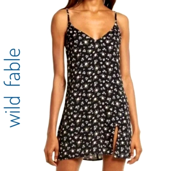 wild fable Other - Wild Fable Black Floral Chemise Nightgown